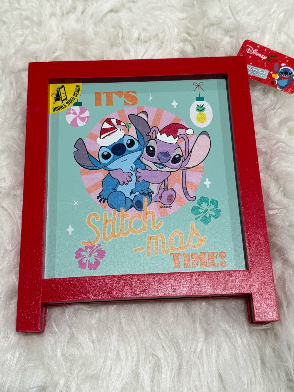 Disney Lilo & Stitch table-top bistro sign double sided design Holiday Decor NEW